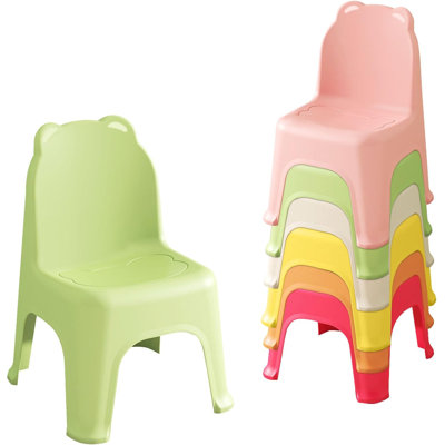 11”stackable School Chairs, 6pcs Kids Plastic Classroom Chairs For Classroom, Daycare, Children