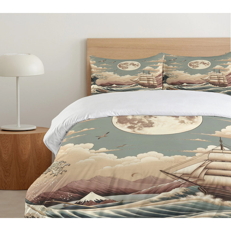 Nautical Duvet Cover, Queen Duvet Cover + 2 Standard Shams