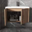 Meuble-lavabo à fermeture en douceur 30 po avec évier - style moderne, grand rangement, chêne imitation, contreplaqué 30X18-00630 de Sunlight, Doors, Modern, Spacieux Oak