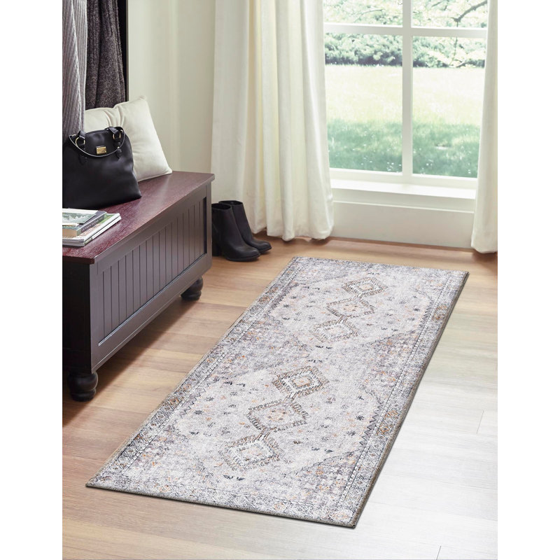 Tapis Akash Thorine, Tapis de couloir 2 pi 7 po x 10 pi, Beige