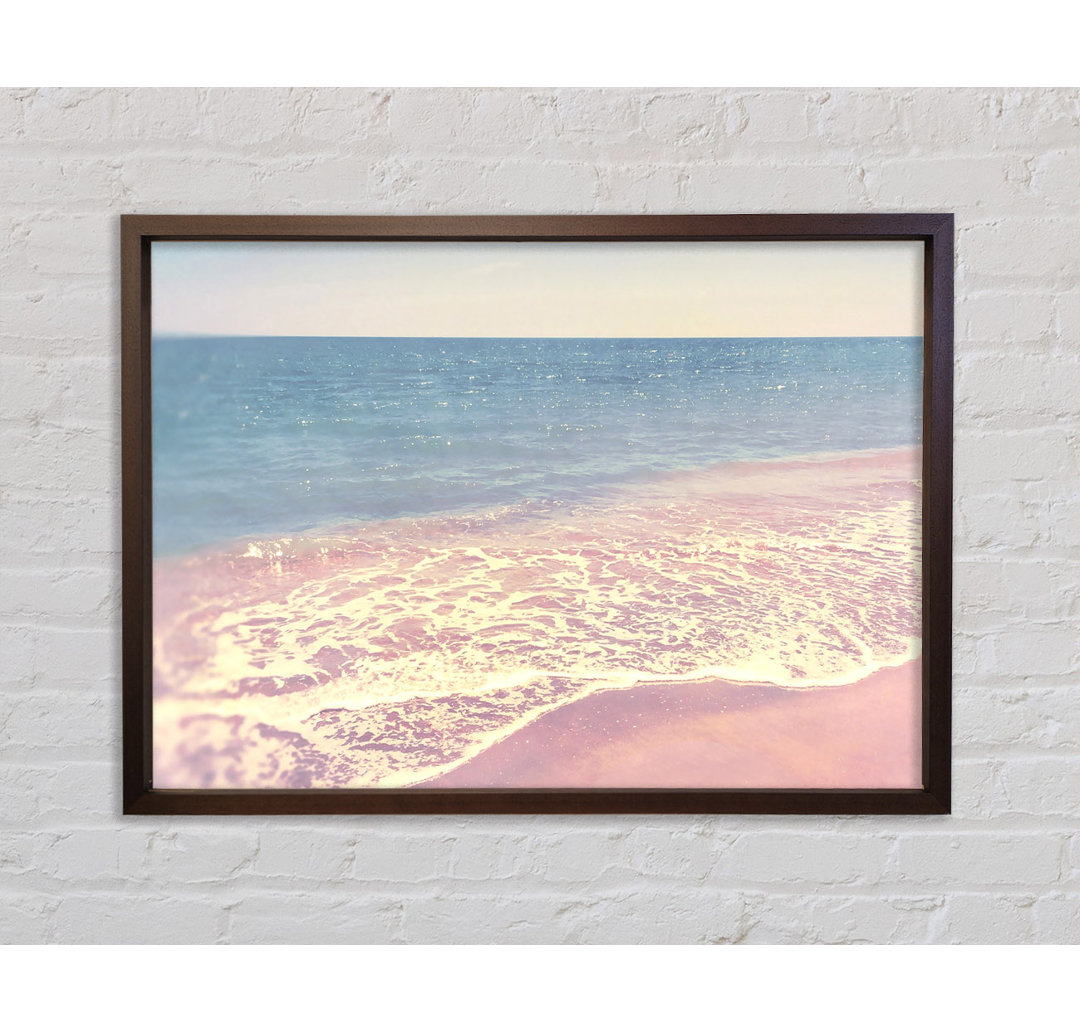 Retro Sparkle Beach - Einzelner Bilderrahmen Kunstdrucke auf Leinwand