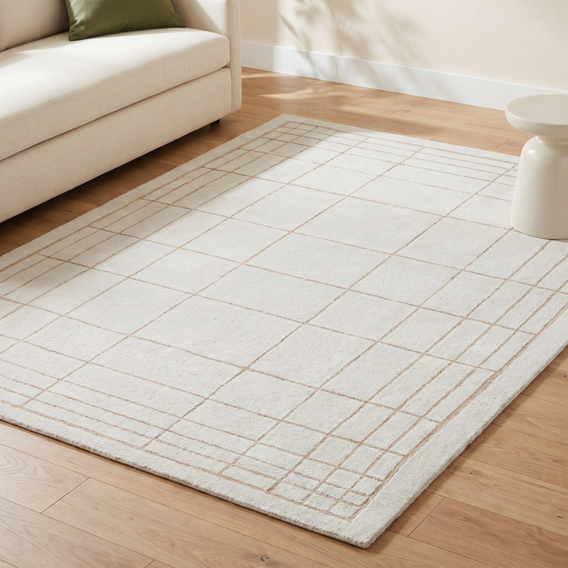 Mallory Gray Hand Tufted Area Rug, Rectangle 8' x 10'