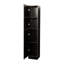 Armoire autoportante pour cuisine et salle à manger, noire. Tablettes. 13,71 * 11,26 * 76,55, 57,09 lb Unité de rangement élégante. Armoire pour la salle à manger, tablettes, pratique et élégante. Fabrication