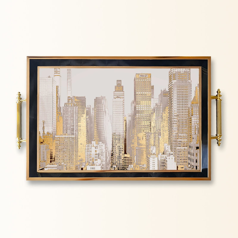 Elegant Glass Tray, 19.7 x 11.4 x 1.4 inches | 100% Durable Glass Construction | Easy to Clean with Damp Cloth | Ideal for Serving, Decorative Display, and Organizing | Stylish Addition to Home Décor