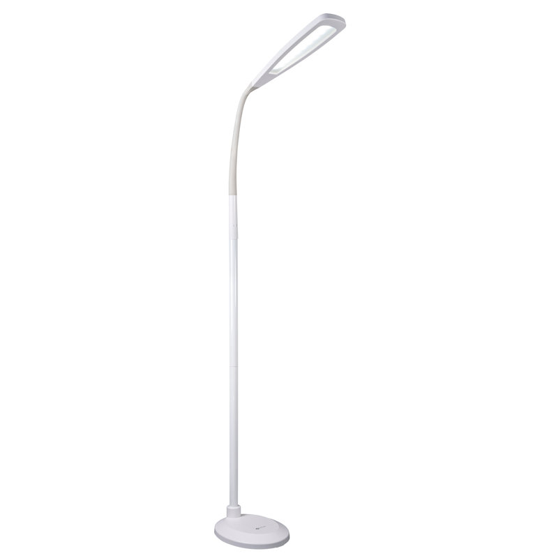 OttLite Flex LED Floor Lamp with Touch Controls, Adjustable Neck, Smart Memory Feature