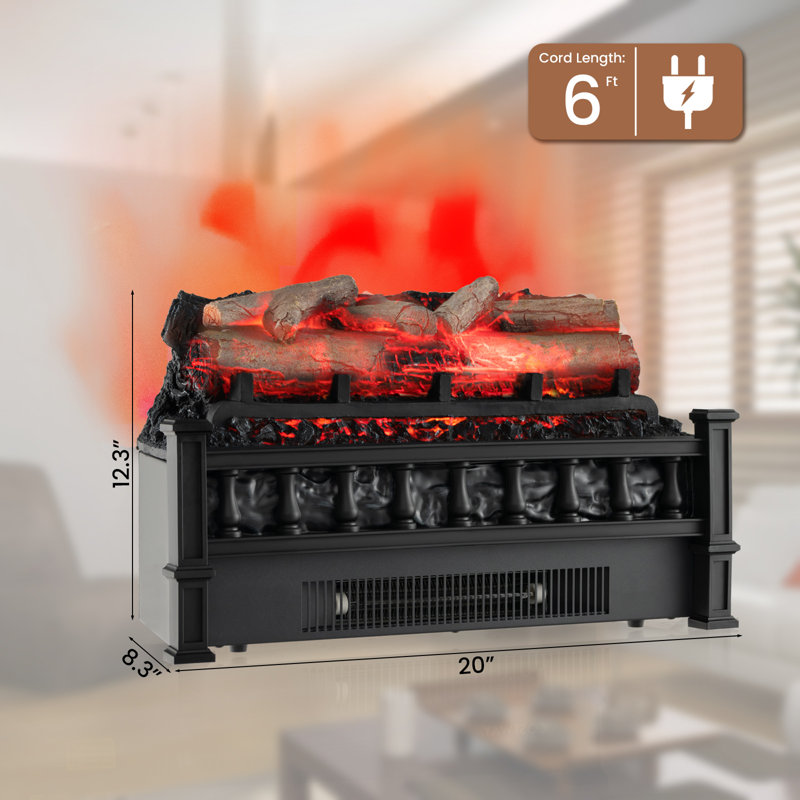 Lupi Symple Stuff 20 " W Black Electric Logs with BTU 5120