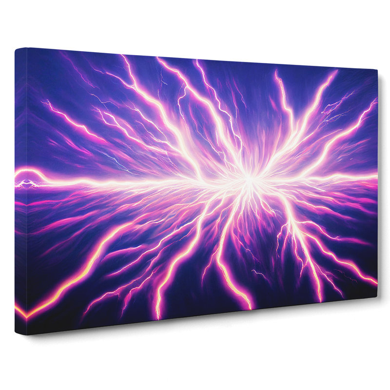 Dazzling Lightning Bolt - Wrapped Canvas, 35cm H x 50cm W x 3cm D