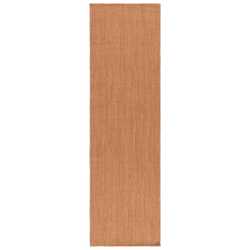 Tapis Montauk 326 tissé à la main en coton recyclé, sans motif, Runner 2'-3 x 8'