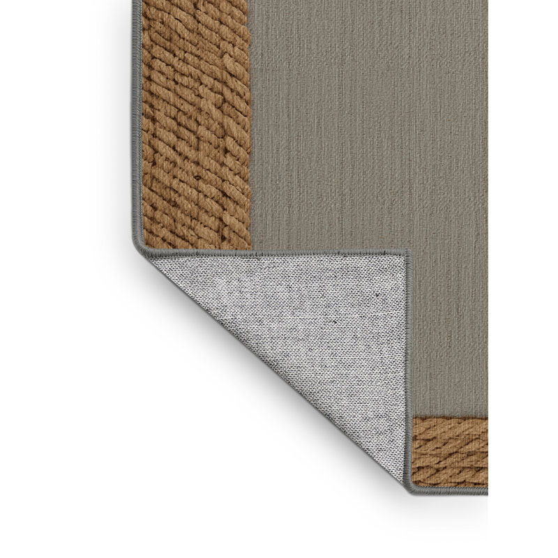  Tapis lavable en corde à bordure de ferme, Rond 8 pi