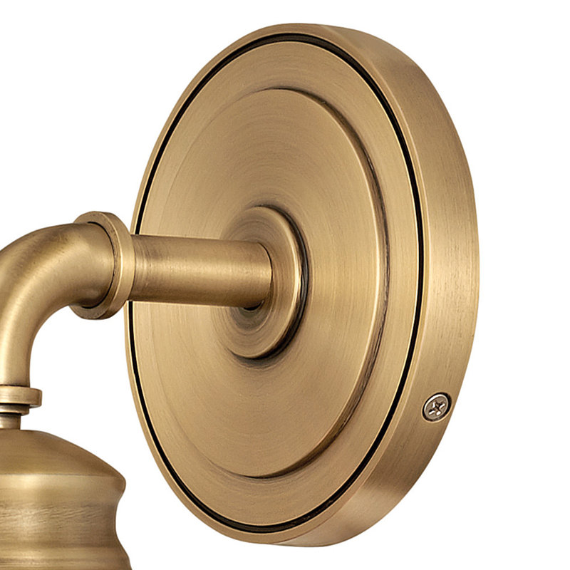 Heritage Brass Dimmable Outdoor Wall Light with Clear Glass