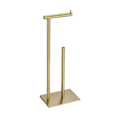 54 x 22 x 16 cm Toilet Roll Holder Free Standing Gold Bathroom Accessories