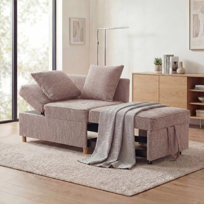 Heron 71" Upholstered Convertible Sleeper Sofa, Pull Out Sofa Bed, Chair Bed, Couch, Lounger For Small Spaces