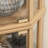 Glass Door Curio Cabinet With Lighting - Oak, Abundant Space, Stylish Corner Display 25Lb Shelf Capacity,-1039202043