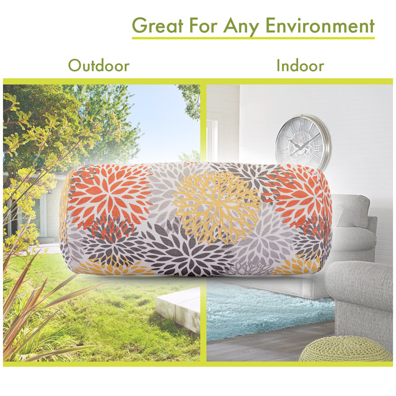 Blooms Floral Indoor/Outdoor Reversible Throw Pillow