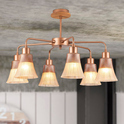 Plafonnier semi-encastré 6 lumières 26,38 po Hopewell