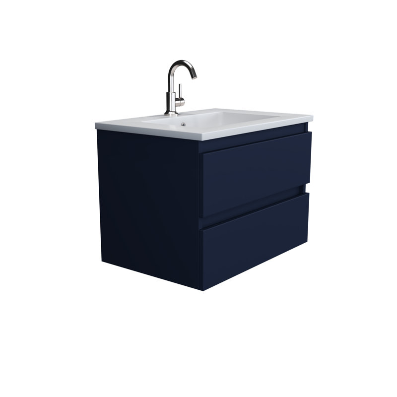 Ensemble de meuble-lavabo mural simple 30 po Salt [20D], Bleu marine