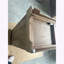 Armoire rustique vintage avec panneaux floraux sculptés et bois vieilli