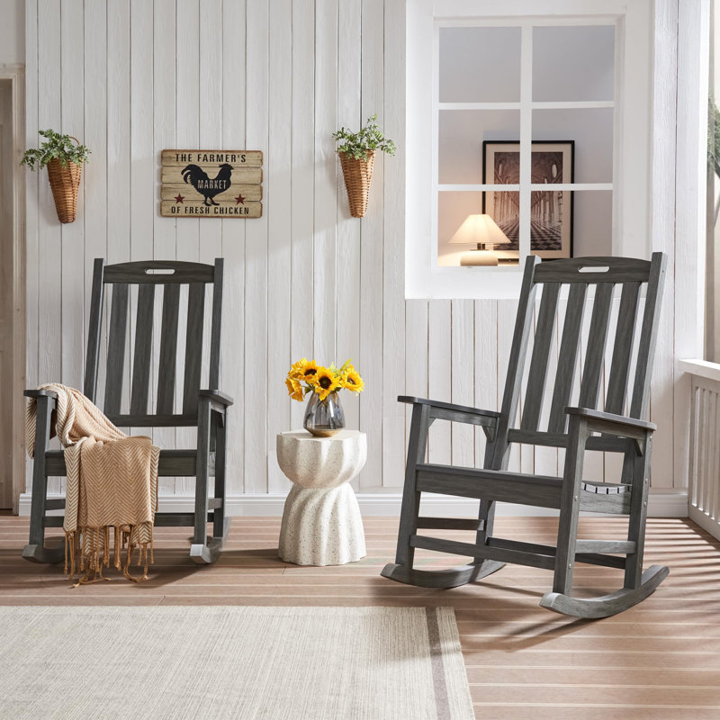 Chaise berçante d'extérieur, Gris foncé
