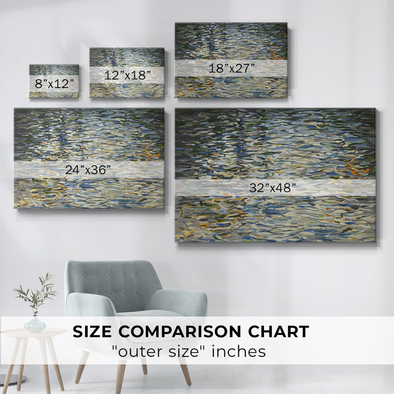 Water Reflections-Gallery Wrapped Canvas, 8" H x 12" W