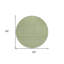 Tapis d'intérieur rond 8 pi vert et gris à motif floral lavable