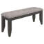 Erskin Dark Grey Upholstered Dining Bench