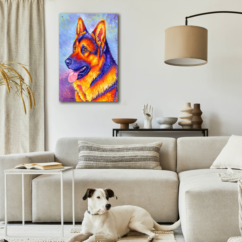 "Berger allemand" par Rebecca Wang Art, H 36 po x l 24 po