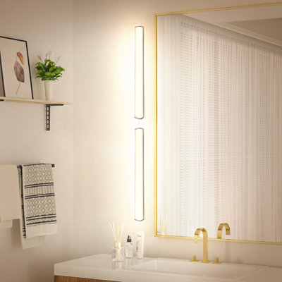 3Colors Bathroom Vanity Lighting, 64LED with 10 Levels Plug-in Brightness Bathroom Light(set of 1)
