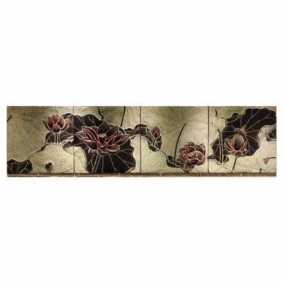 Retro Lotus Wall Decor Set