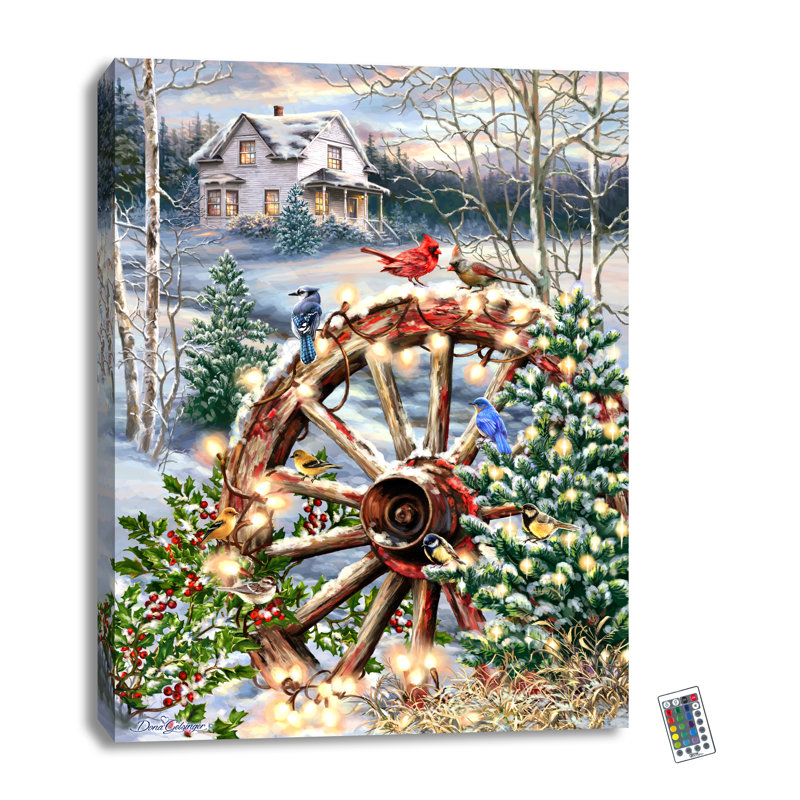 Christmas in the Country 18x24 Fully Illuminated ColorChange LED Print
