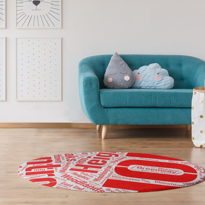 Chenille Indoor Rug, Round 5'