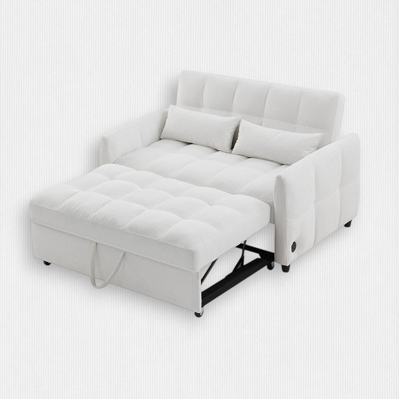 Canapé-lit rembourré 52,8 po, Beige