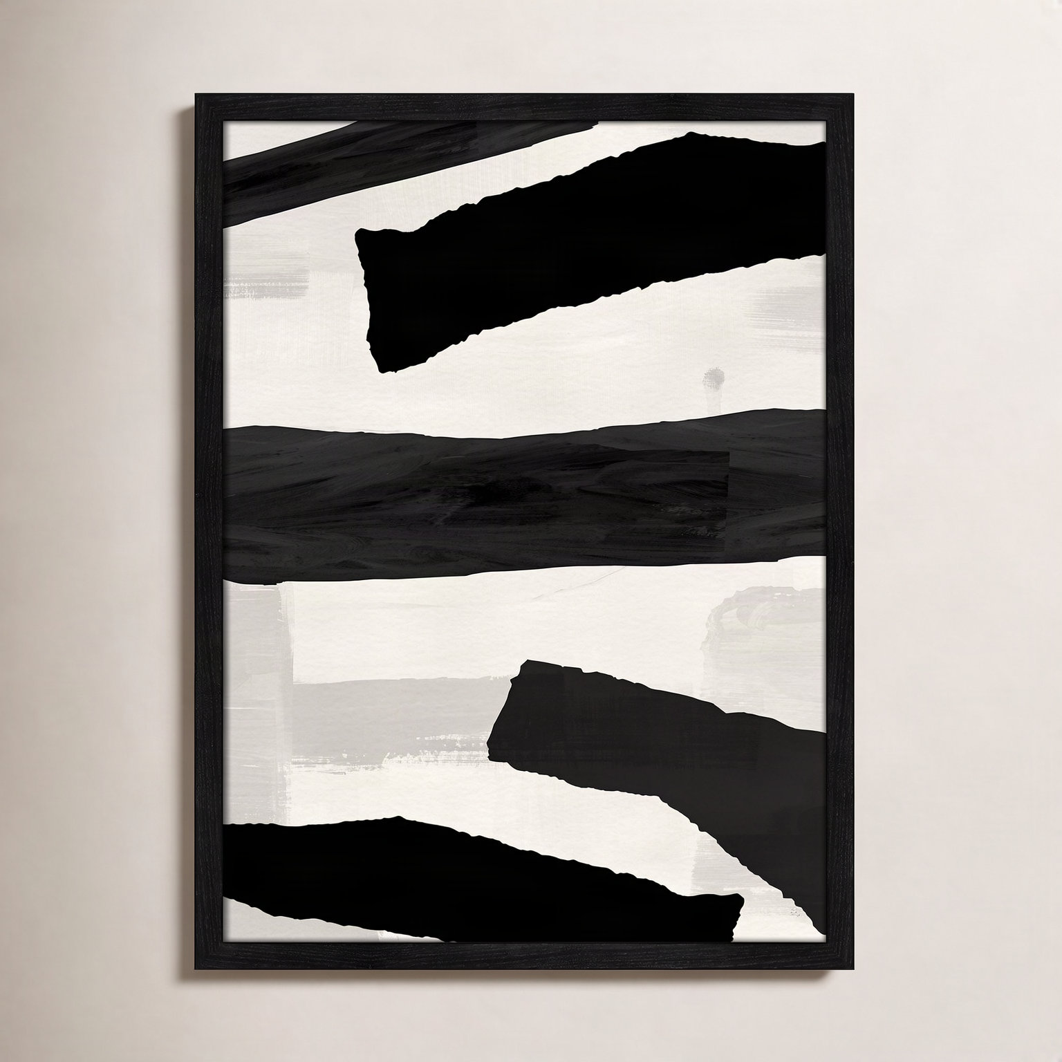 Mountain Paths I Print, 23" H x 17" W x 0.75" D, Black