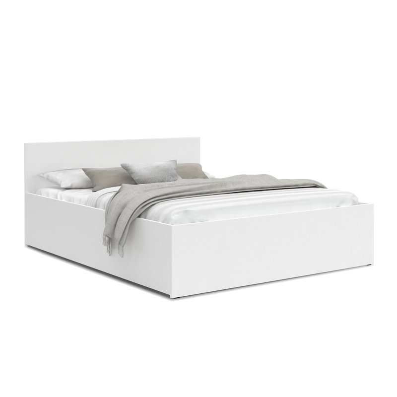 Audrienna Solid Wood Bed, White, 120 x 200cm