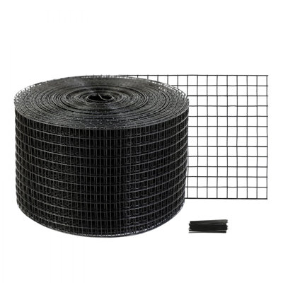 Pare-étincelles pour panneau solaire 8 pouces x 100 pieds, ensemble de rouleau de protection anti-rouille avec revêtement en PVC antirouille, protecteur de panneau solaire avec 50 fils de pneus, grillage en rouleau de 1/2 pouce