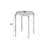 Lucent Chrome Round End Table with Tapered Outer Legs