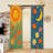2Pcs Boho Sun Moon Curtains, Aesthetic Floral Pattern, Rod Pocket Window Drapes, Retro Style, Living Room Bedroom Study Window Decor-1833669824