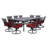 Elmfield 10 - Person Patio Dining Set with Rectangular Table , Cushions Included-1922098614