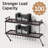Wall Mounted Pot Rack Kitchen 30 Inch 2-Tier Wall Shelf with 12 Hooks-327262223