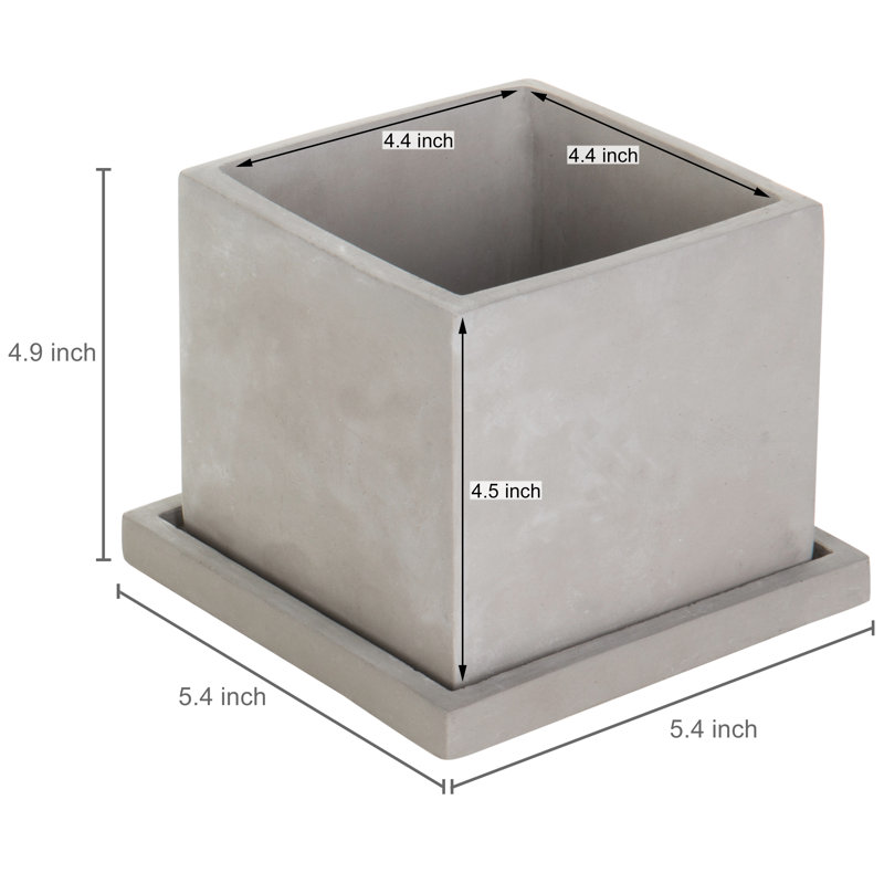 Square Concrete Succlent Pot Planter