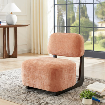 Chaise d'appoint moderne avec structure en bois massif