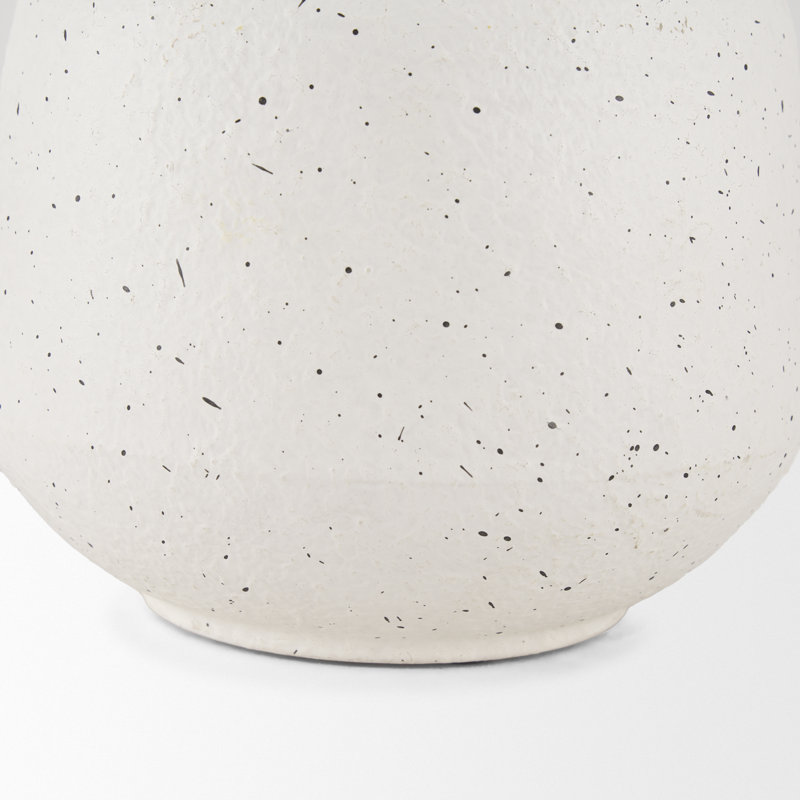 Donzel White W/ Black Speckles Small Vase