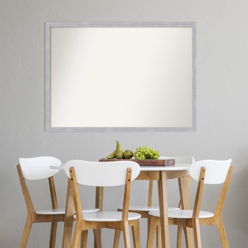 Grace Narrow Non-Beveled Wall Mirror, H 29 po x l 40 po, Nickel brossé