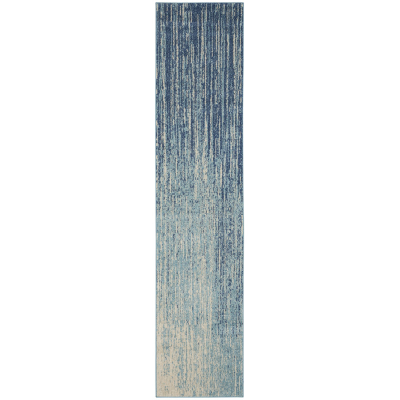 Tapis bleu marine, Tapis de couloir 2 pi 2 po x 10 pi