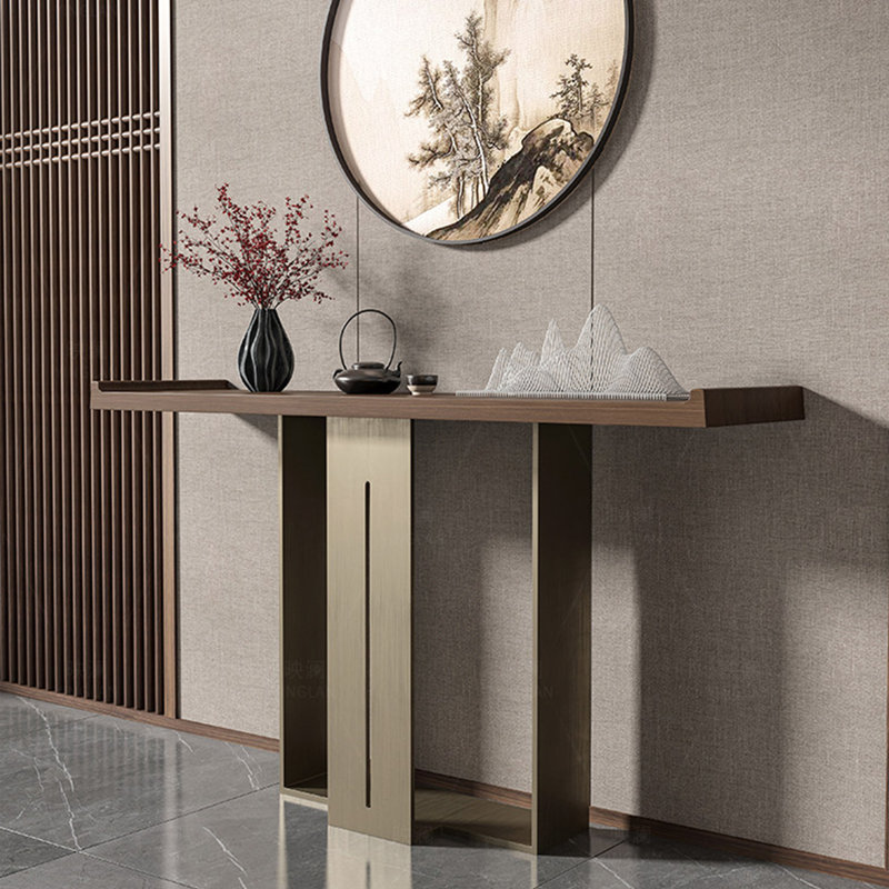 Console New-Chinese Style, H 33,5 po x l 39,4 po x P 13,8 po
