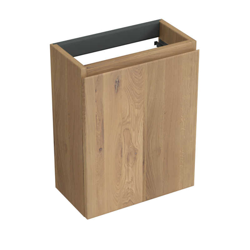 Forzalaqua 395mm Wall Mounted Single Vanity, Light Wood, Oyster