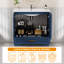 Meuble-lavabo autoportant 36 po avec lavabo 36 po, meuble-lavabo à 2 portes et 1 tiroir, poignée en métal, bleu-295106677-295106678