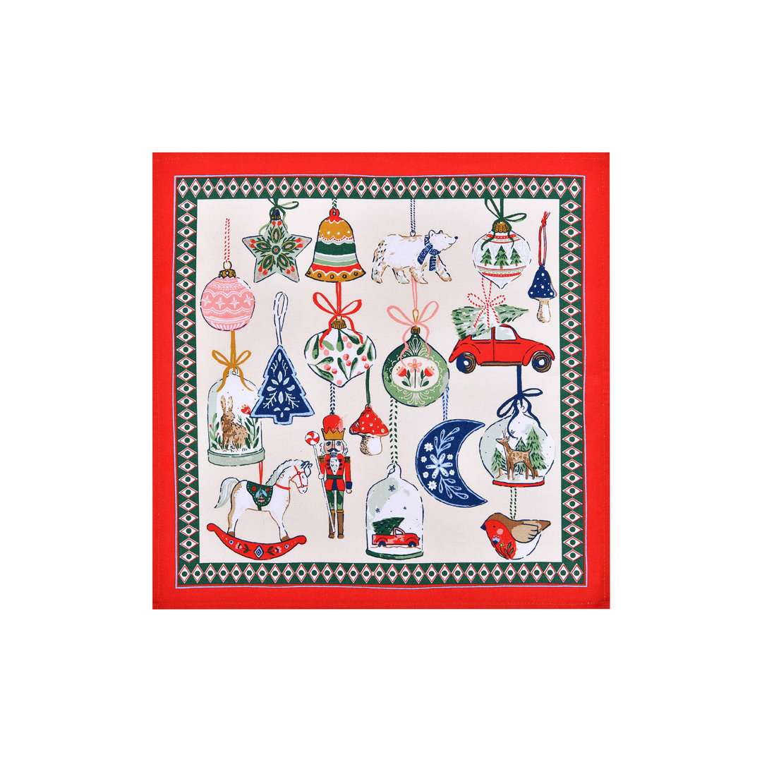 Napkins - 2 Pack Ulster Weavers Christmas Ornaments 100% Cotton Multi - Image 3