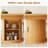 43.3"-59" Round Extendable Dining Table for 4-6, Oval Kitchen Dining  Table with Storage, Pedestal Dining Table-819961071