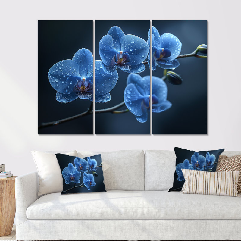 Ensemble de décoration murale Rousey - Orchidées, H 28 po x l 36 po x P 1 po