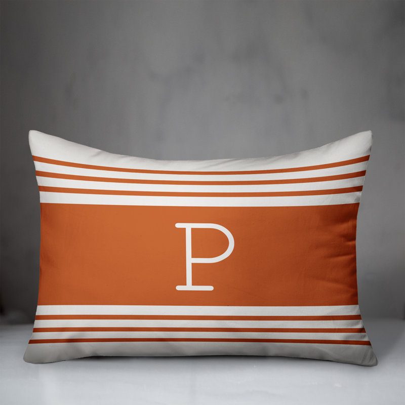  Coussin monogramme, P, Orange